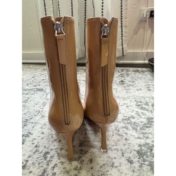 BLACK SUEDE STUDIO Laura in Porcini Patent Ankle Heeled Bootie - Picture 5 of 14